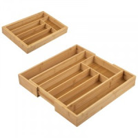 Лоток для столовых приборов BAMBOO (раздвижной), 36*26(38)*5,5см 105123 Mallony