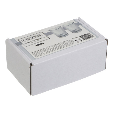 Набор бокалов для напитков тм LADECOR "Сердце" 200 мл, 2 шт, стекло