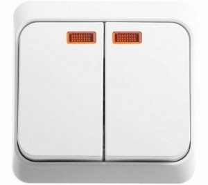 Systeme Electric Этюд выкл. ОУ 2 кл. бел. (пл.осн., инд.) BA10-006B (25!)