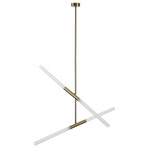 ODEON LIGHT 4306/4 HIGHTECH ODL22 77 G9 4x40W 1100x30x1000 стекл.бел/зол. св-к подвес. IP20 SOHO