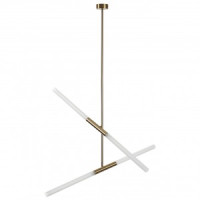 ODEON LIGHT 4306/4 HIGHTECH ODL22 77 G9 4x40W 1100x30x1000 стекл.бел/зол. св-к подвес. IP20 SOHO