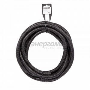 Труба автомоб. гофр. ПП разрезная d12,7мм (бухта 5м, цена за бухту) REXANT 15-1305