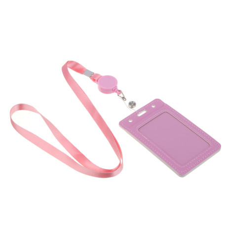 ЮL Чехол для пропуска двусторонний на ленте с ретрактором, ПВХ, металл, 10,7х6,7см, 3 цвета