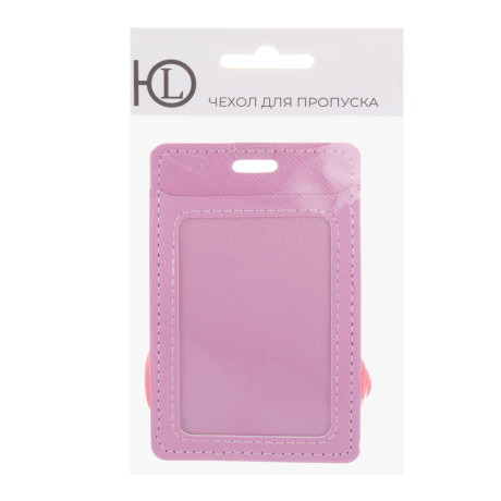 ЮL Чехол для пропуска двусторонний на ленте с ретрактором, ПВХ, металл, 10,7х6,7см, 3 цвета