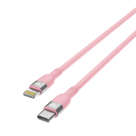 BY Кабель для зарядки Live Type-C-iP, 1м, 2.4А, Быстрая зарядка PD 22W, розовый