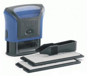 Штамп самонаб. 5-стр. оттиск 58*22мм синий без рамки TRODAT 4913/DB, корпус синий, КАССЫ В КОМПЛЕКТЕ