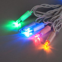 EUROSVET Гирлянда-нить ул. 100LED разноцв. 10м., соед., мерц. IP65, провод 3м., 6W 400-101 a044074