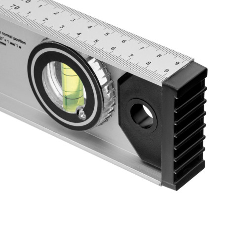 Уровень алюминиевый "Рельс", 800 мм, 3 глазка (1 поворотный) Matrix