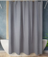 Штора для ванной 180x180см, полиэстер, ELITE, платиновый, 546/Еврогарант