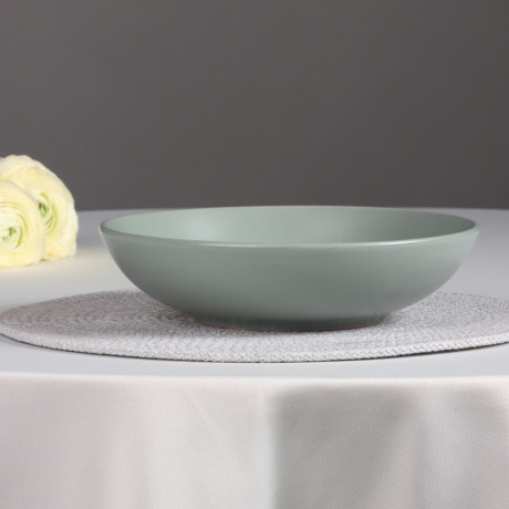 MILLIMI Салатник 880мл, 20х5.4см, керамика, оливковый