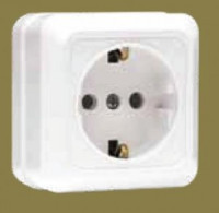 EKF Рим роз. ОУ 1 мест. 16А белый (земля) ENR16-028-10