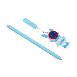 ClipStudio Ручка шарик. с брелоками в форме космонавтов на подвеске, синяя, пласт., корп. 17 см, 4 диз.