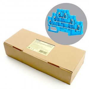 Stekker зажим самозажимной 6-ти проводный проходной ЗНИ 2,5мм2 LD579-2-25 (JXB PT 2,5) синий 49256