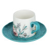 Набор чайный 2 пр., 180мл, MILLIMI, Аквамарин, фарфор