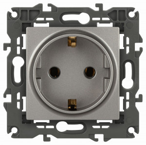 ЭРА Elegance мех. роз. СУ 1 мест. (земля) 16A 250В титан 14-2101-16 65802