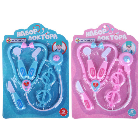 ИГРОЛЕНД Набор доктора, 5пр.,PP , 32х22х3см, 2 дизайна