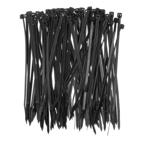 Хомуты, 150 х 3.6 мм, пластиковые, черные, 100 шт Сибртех