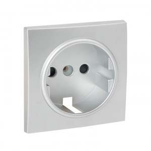 EKF Валенсия лиц. панель роз. 1 мест. с/з 16А сталь шторки Al/Cu (корпус PC) ESR16-L-028-30