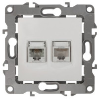 ЭРА 12 мех. роз. комп+телеф. СУ RJ45+RJ11 Бел. автоклеммы 12-3109-01 6288