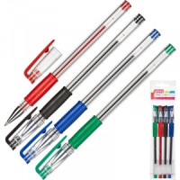 Ручка гелевая Attache Town резин.манж.0,5мм наб.4шт/уп 168717