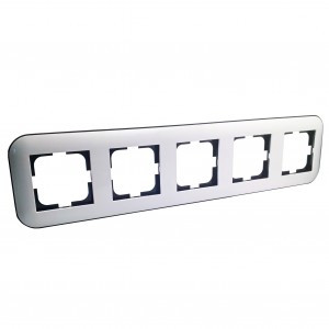 Ovivo рамка СУ 5 мест. LOFT, белый/черный, 404-010008-250