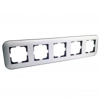 Ovivo рамка СУ 5 мест. LOFT, белый/черный, 404-010008-250