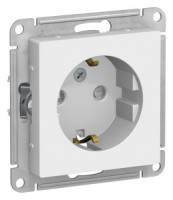 Systeme Electric AtlasDesign мех. роз. СУ 1 мест. бел. Antibact.(пл.осн, земля, штор) ATN000145(20!)