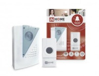 ASD/inHome ЗБ-7 звонок беспроводной цифр. 120м, 32 мелодии с кнопкой IP44 БЕЛО-СЕРЫЙ 3350