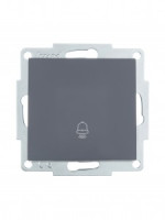 Lezard VESNA мех. кнопка звонка СУ 1 кл. 16А графит. (корп. ABS)  742-3488-103