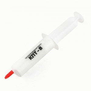 Термопаста КПТ-8 кремний-органическая на основе оксида цинка, 50 г, шприц
