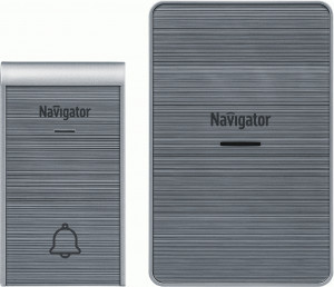 Navigator Звонок без пров 3xАА IP20/IP44 71x28x110/40x22x71 пласт серебро NDB-D-DC06-1V1-S 80510