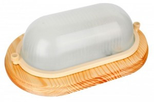 Camelion 1402D дерево/Клен св-к влагозащит. баня/сауна 120° IP54 60W E27 овал НБП 04-60-0011 УХЛ4