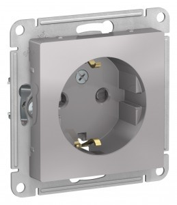 Systeme Electric AtlasDesign мех. роз. СУ 1 мест. алюм. (пл.осн., земля, штор.) ATN000345 (10!)