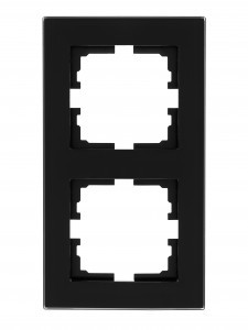 Lezard VESNA рамка акрил СУ 2 мест., верт., черная 742-5880-152