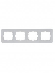 Lezard KARINA LIFE рамка 4 мест. (горизонт.) б/вст бел. (ABS) 708-0200-149