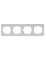 Lezard KARINA LIFE рамка 4 мест. (горизонт.) б/вст бел. (ABS) 708-0200-149