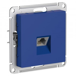 Systeme Electric AtlasDesign мех. роз. телеф. СУ 1 мест. аквамарин (пл.осн., RJ11) ATN001181 (5!)