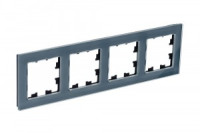 Systeme Electric AtlasDesign NATURE рамка СУ 4 мест., НАТУРАЛЬНОЕ СТЕКЛО, ГРИФЕЛЬ ATN360704