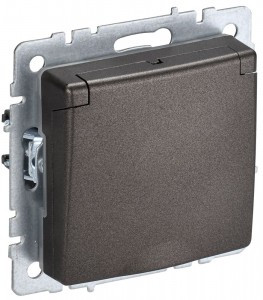IEK BRITE мех. роз. СУ земля(штор, крыш.) 16А IP20 РСбш10-3-БрТБ темная бронза BR-R16-16-K45