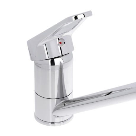 СоюзКран Смеситель для кухни, низкий излив 25см, керам. картридж 35мм, хром, цинк, SK01-I103