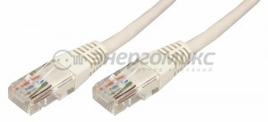REXANT коммутац. шнур (патч-корд)  UTP 5e кат. литой   5М  СЕРЫЙ 18-1007