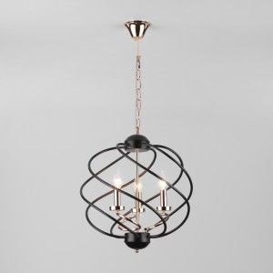 EUROSVET св-к подвесной 3x60W E14 420x420x950 лофт черный Sorrel 60105/3