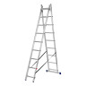 Лестница, 2 х 9 ступеней, алюминиевая, двухсекционная, Сибртех