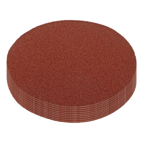 Круг абразивный на ворсовой подложке под "липучку", P 80, 125 мм, 10 шт Matrix