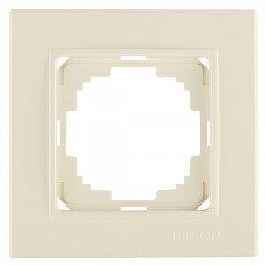 Nilson рамка 1 мест. ALEGRA, кремовый 25120091