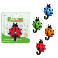 Крючок на присоске &quot;Божья Коровка&quot; (кратность 6шт!!!), пластик TL27-73 Мультидом