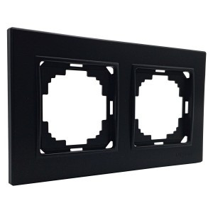 Nilson ALEGRA рамка СУ 2 мест. матовый черный 25380092