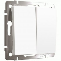 Werkel мех. выкл. СУ 2 кл. 10A самовозврат W1122461 (белый матовый) a062576