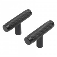 Ручка-кнопка мебельная Knob AP2308 BL мат. черн. 2шт (цена за пару (25, 250) StahlBuro