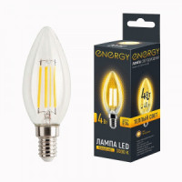Energy лампа св/д свеча С35F E14 4W(440lm) 3000К 2К 38x100 стекло, филамент(нитев) (10!) 109294